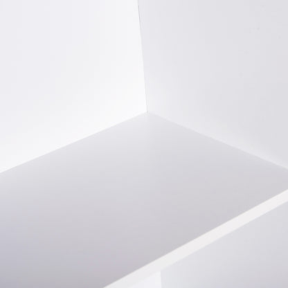 Wall Shelf Rack Cubicon Hm9941.01 Melamine In White 38,5x23,5x80hcm.