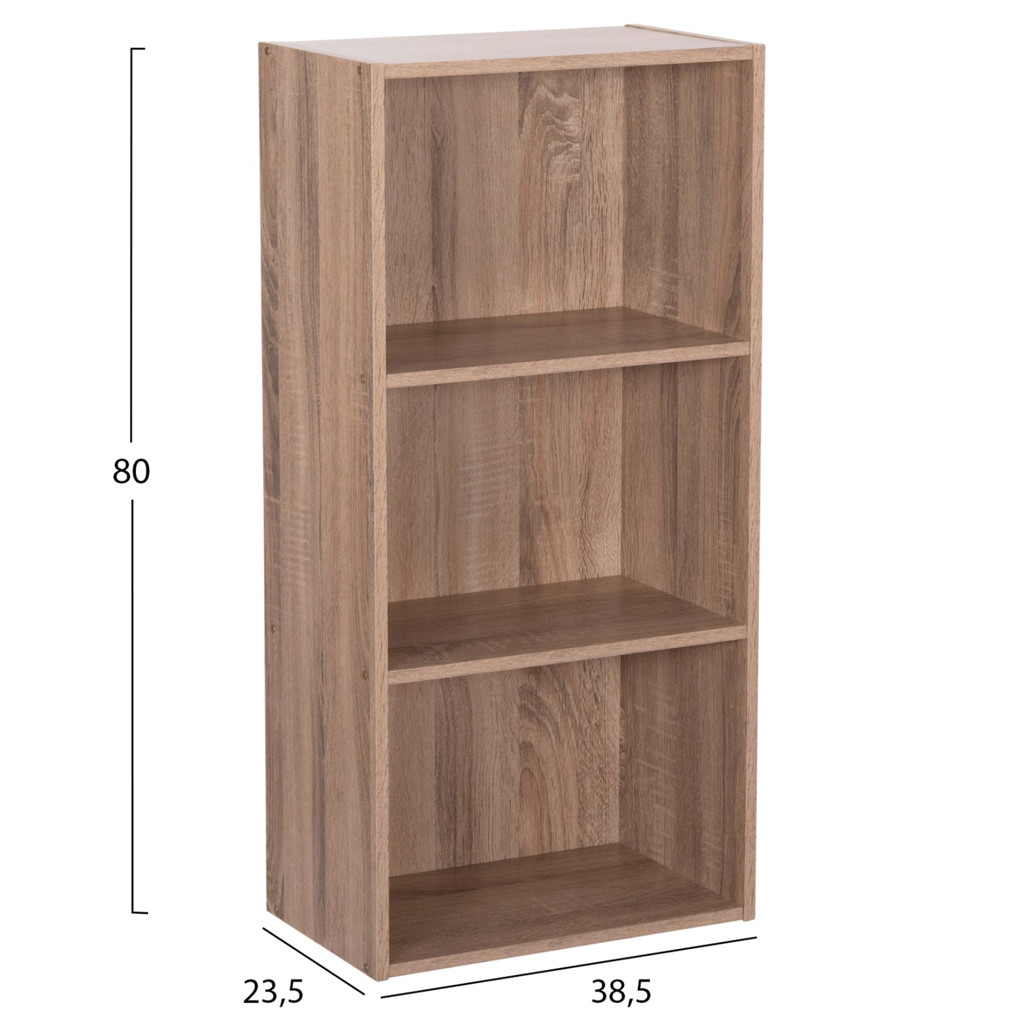 Wall Shelf Rack Cubicon Hm9941.02 Melamine In Sonama Oak 38,5x23,5x80hcm.