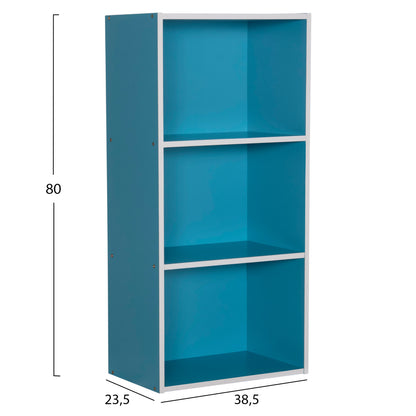 Wall Shelf Rack Cubicon Hm9941.05 Melamine In Blue-white 38,5x23,5x80hcm.