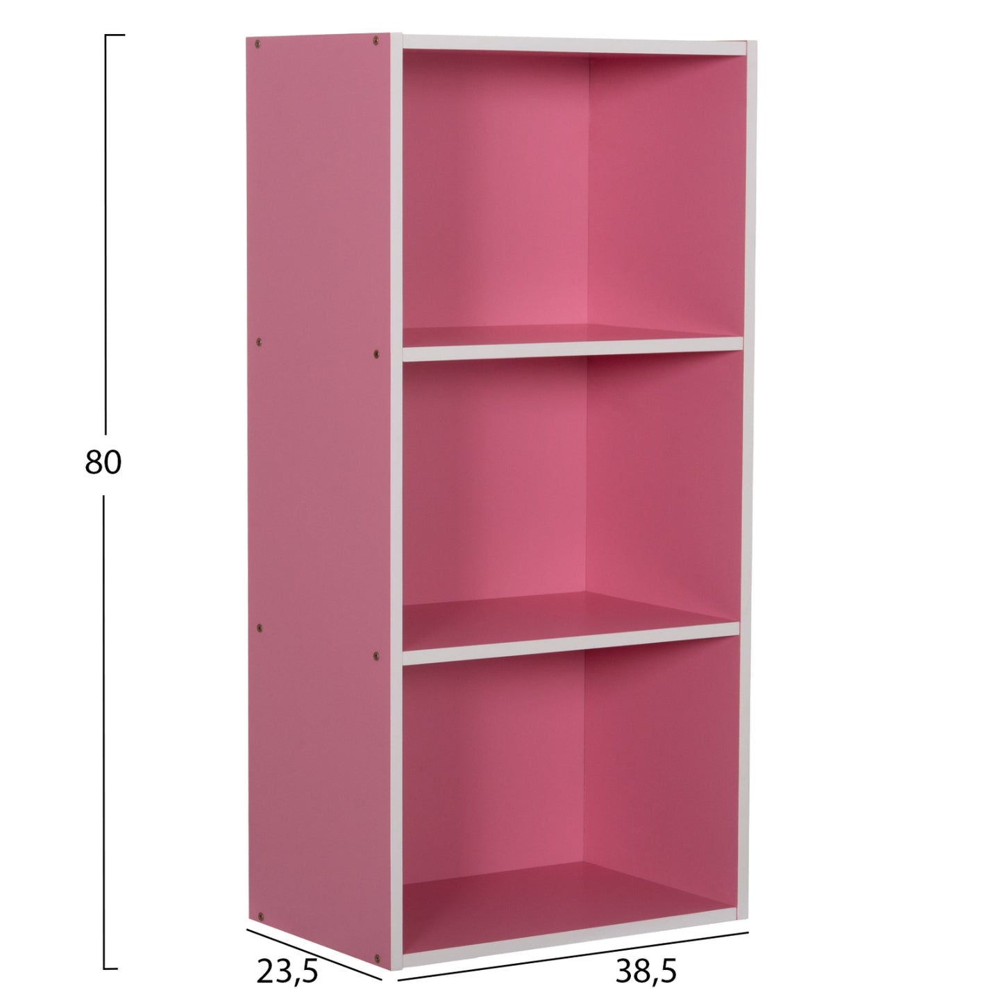 Wall Shelf Rack Cubicon Hm9941.06 Melamine In Pink-white 38,5x23,5x80hcm.