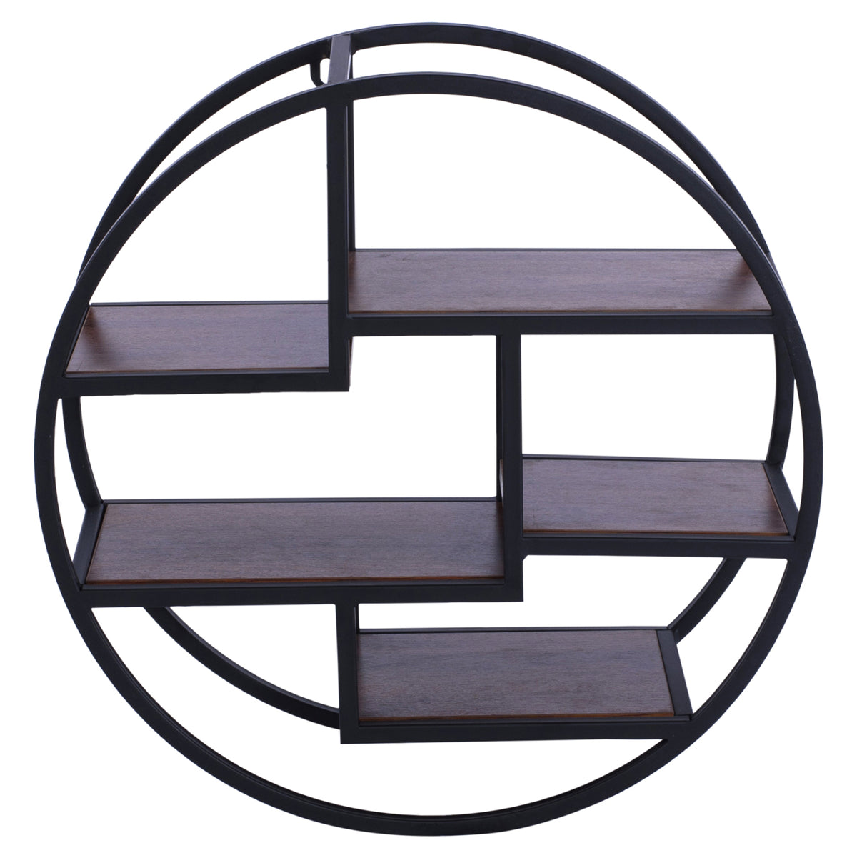 Wall Shelves Quinn With Melamine Bases And Metallic Frame Hm8612 Diameter 60x24cm