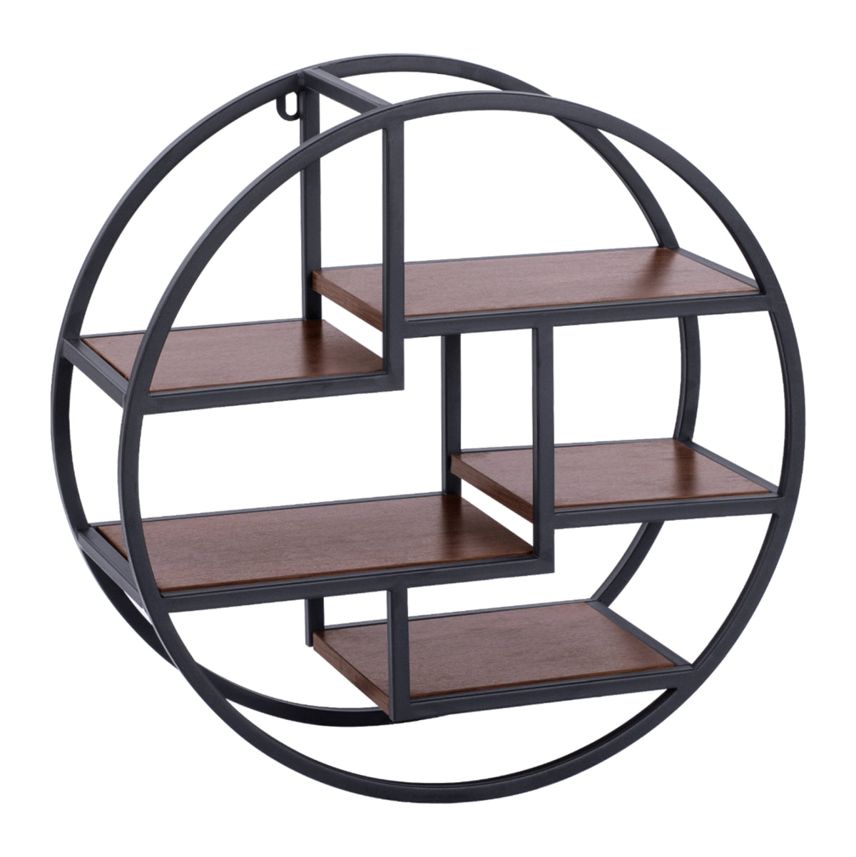 Wall Shelves Quinn With Melamine Bases And Metallic Frame Hm8612 Diameter 60x24cm
