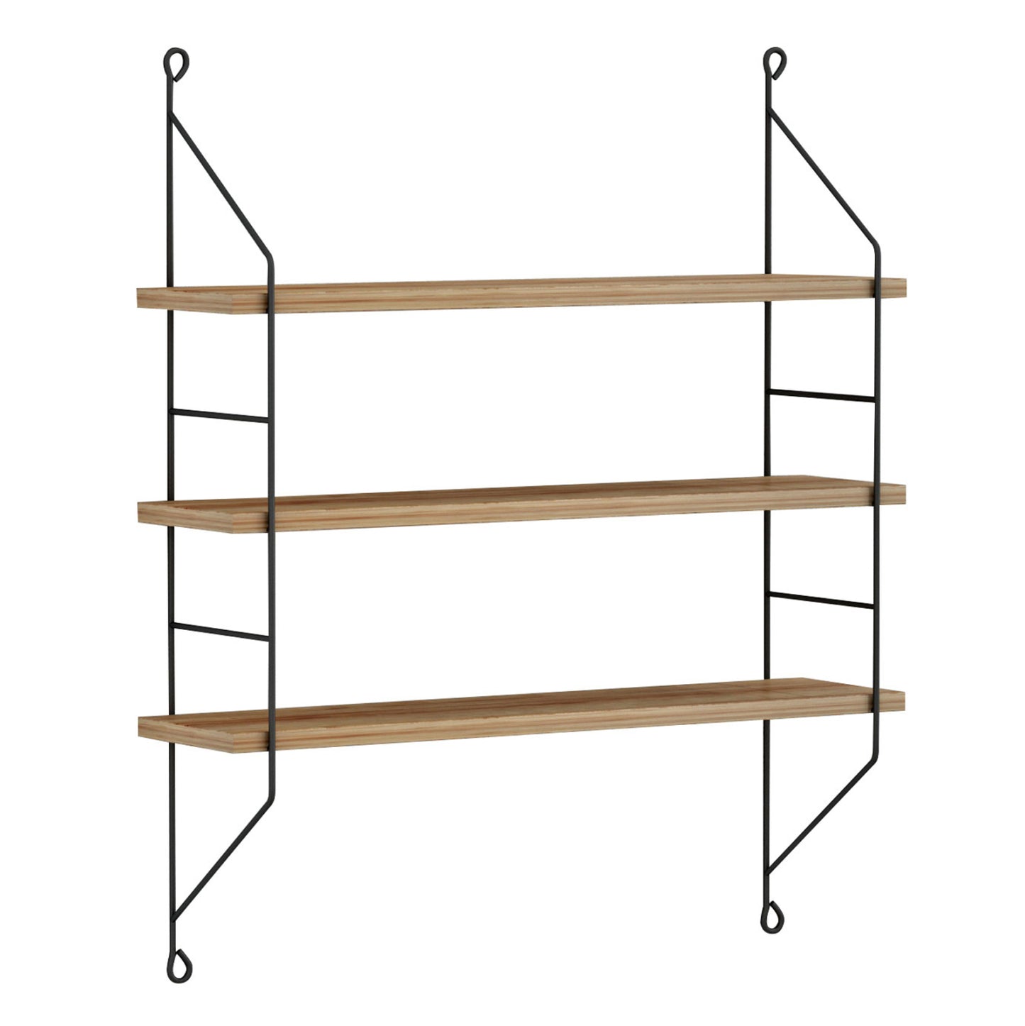 Wall Shelves Achala Hm9185.11 Melamine In Natural Oak 60x15x68hcm.