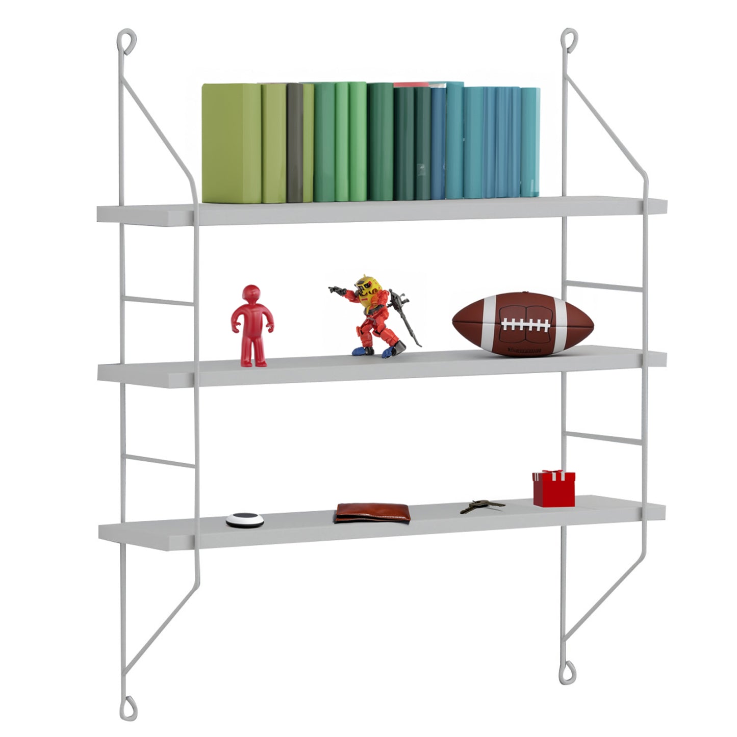 Wall Shelves Achala Hm9185.15 Melamine In White 60x15x68hcm.