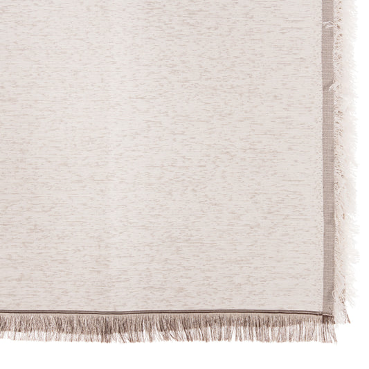 Sofa Cover-throw With Fringes Dreamtopia Hm12161.01 In Ecru Color 245x170cm.