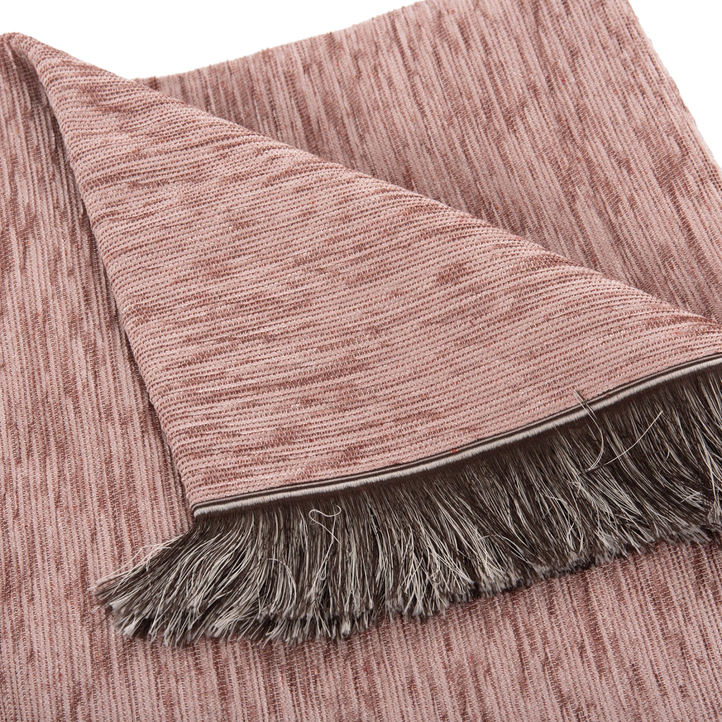 Sofa Cover-throw With Fringes Dreamtopia Hm12164.11 In Dusty Pink Color 178x178cm.