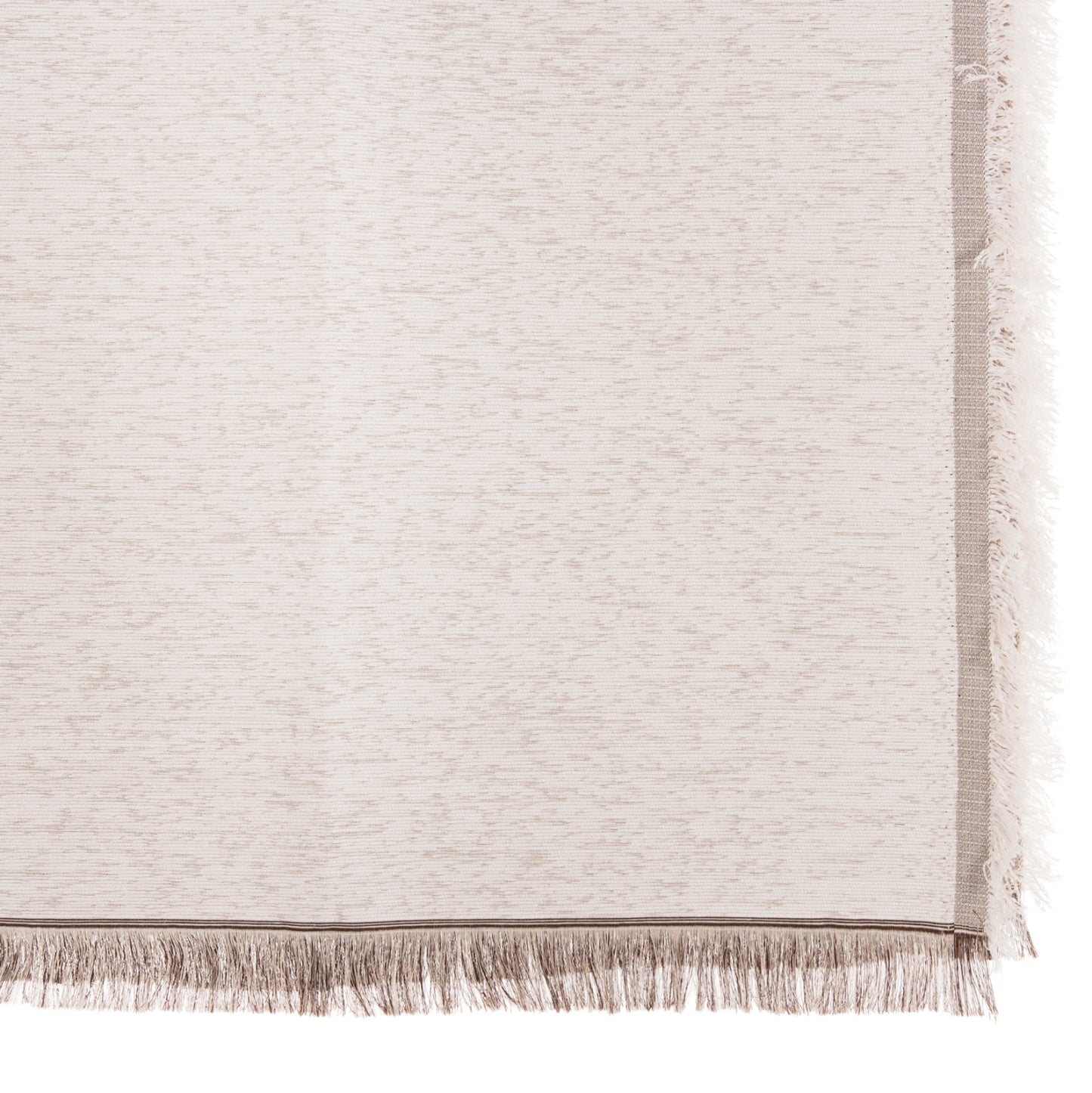 Sofa Cover-throw With Fringes Dreamtopia Hm12165.07 In Ecru Color 295x170cm.