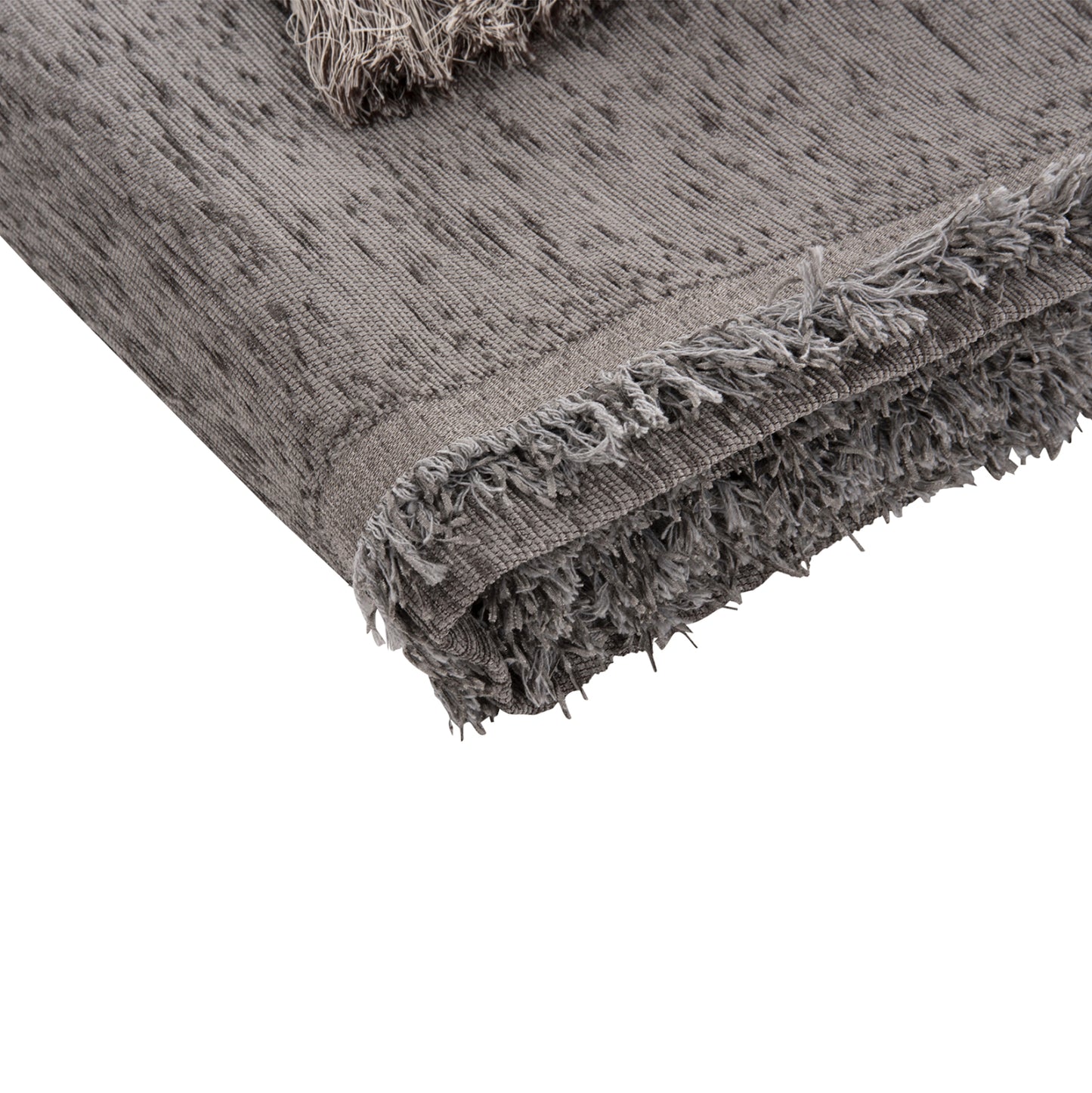 Sofa Cover-throw With Fringes Dreamtopia Hm12165.08 In Grey Color 295x170cm.