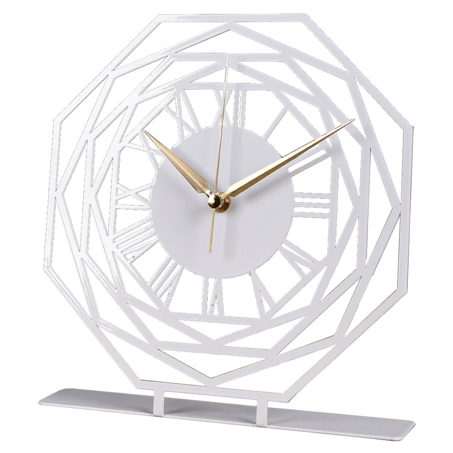 Metal Table Clock Hm7468.02 25x23 Cm.