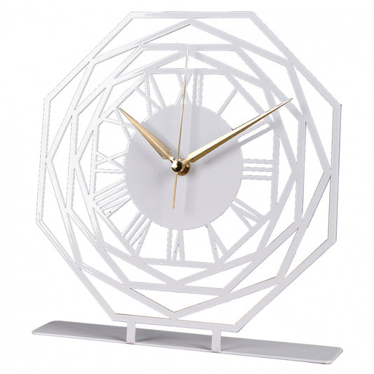 Metal Table Clock Hm7468.02 25x23 Cm.