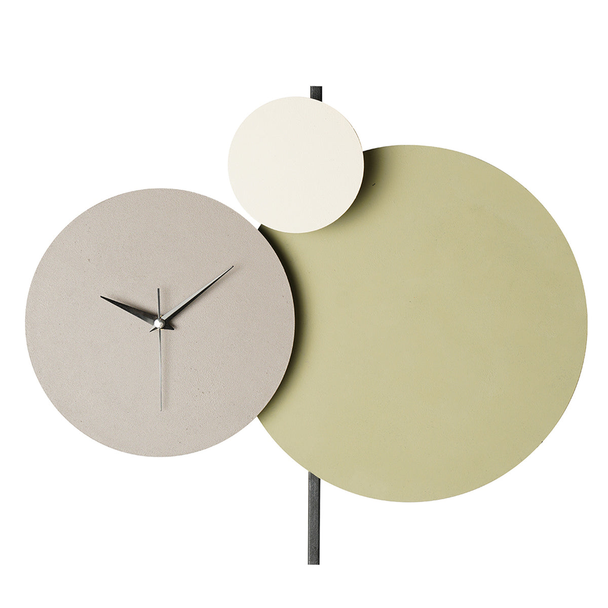Wall Clock Hm4330 Metal In Grey- Light Green- White 46,5x41,5hcm.