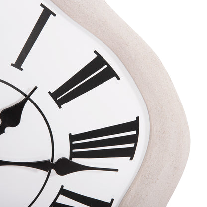 Wall Clock Series Santorini Hm4515 Mdf In Off-white-black Pointers & Latin Digits 58x2,5x61hcm.