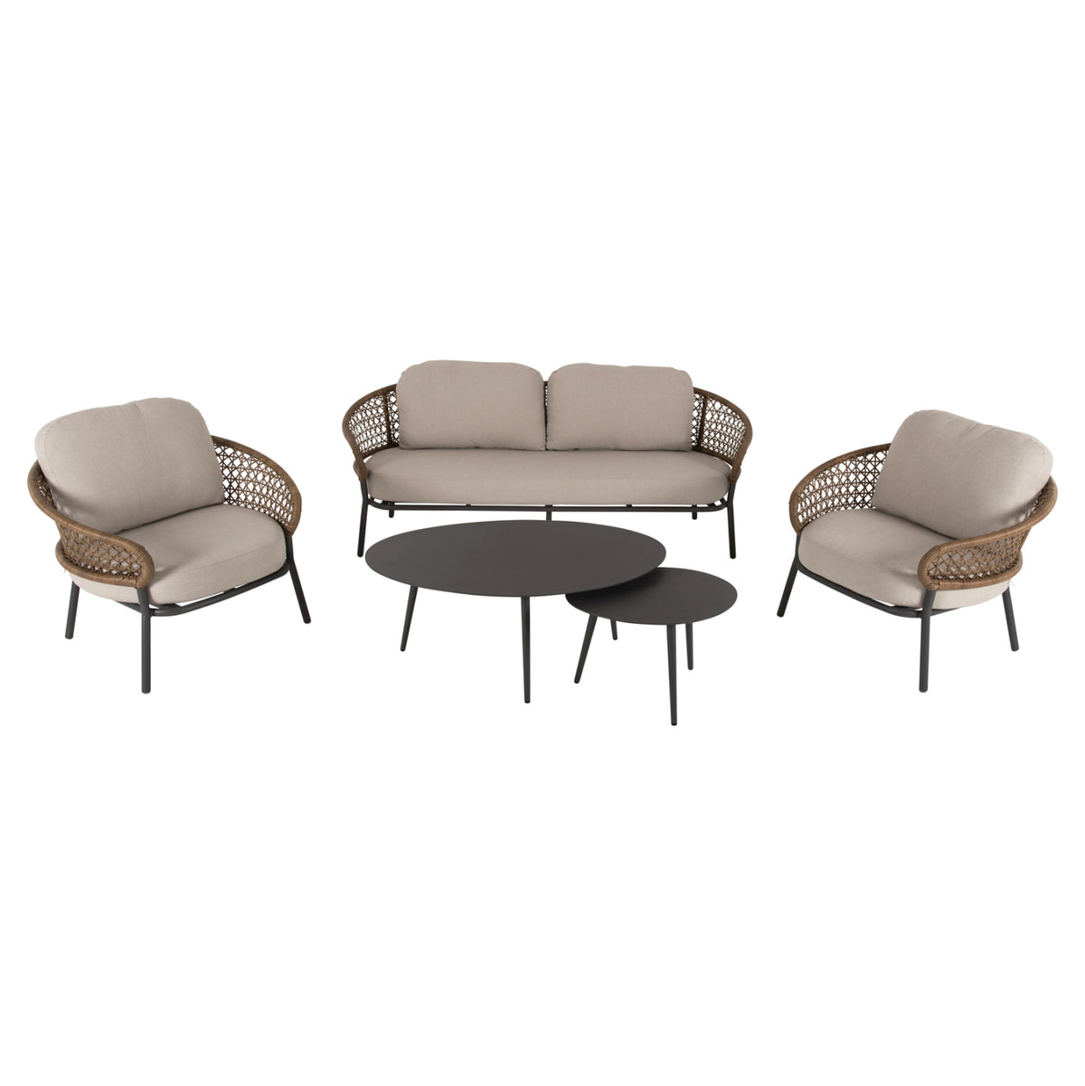 Outdoor 5pcs Lounge Set Brey Anthracite
