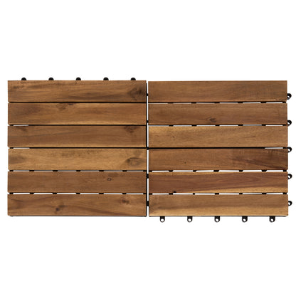 Set 10pcs Solid Acacia Wood Ground Tiles Hm6299-- 30x30x2.4hcm.
