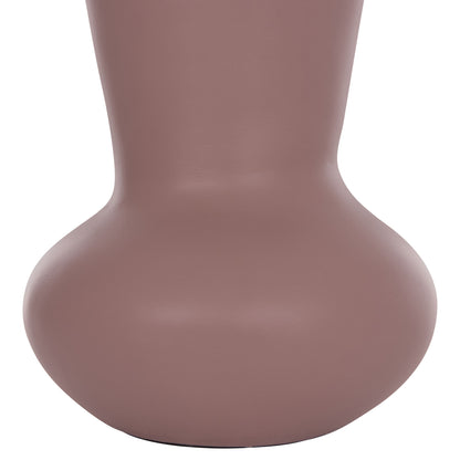 Set Of 2 Table Decorative Vases Chelin Hm21144 Terracotta In Black & Purple