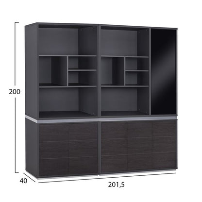 Set Professional Office Library 2 Pieces Rosewood Hm11201