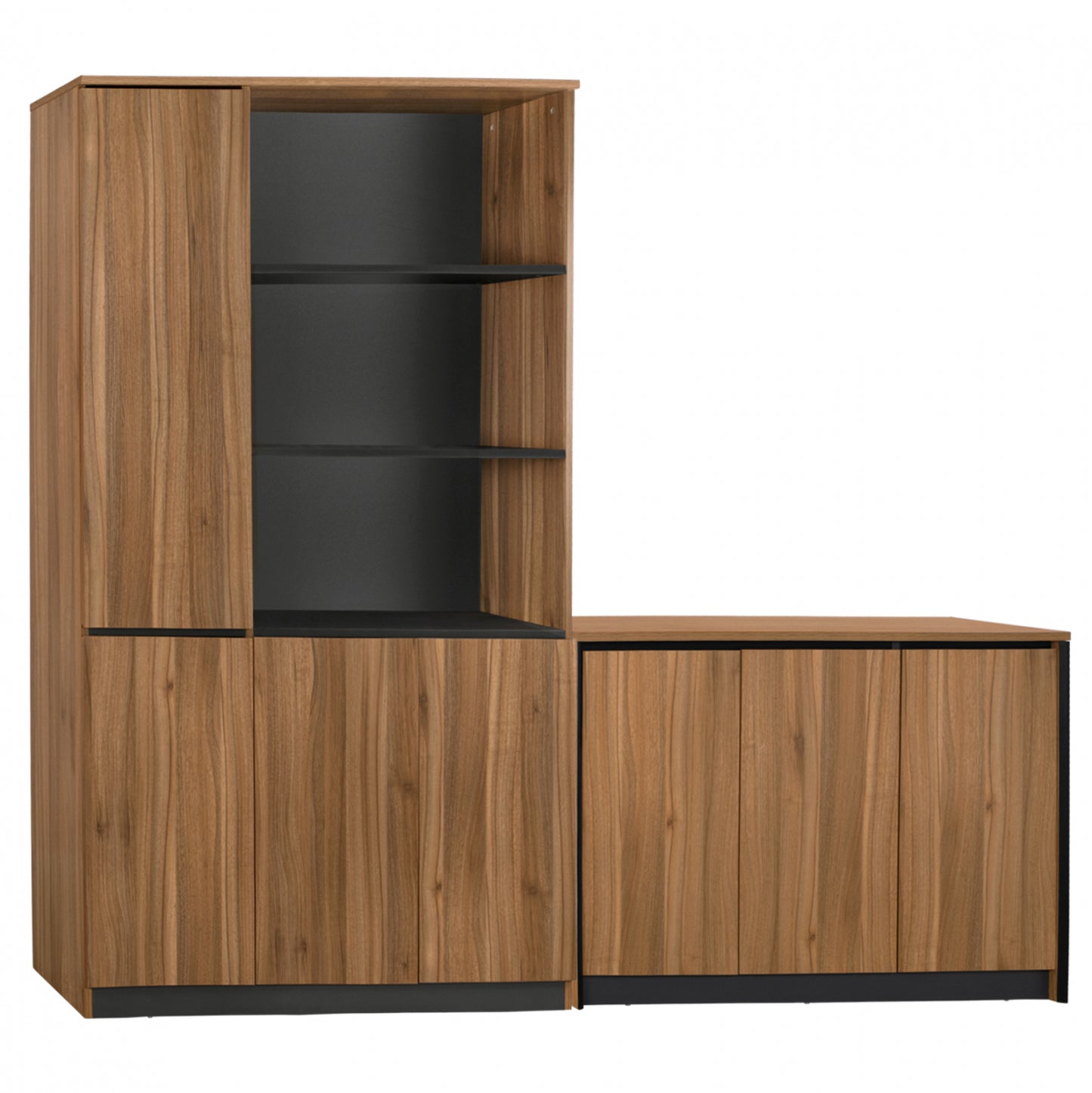 Set 2 Pieces Professional Office Library With Cabinet Supreme Hm11370