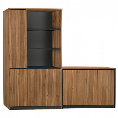 Set 2 Pieces Professional Office Library With Cabinet Supreme Hm11370