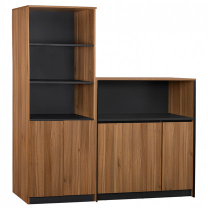 Set 2 Pieces Professional Office Library With Cabinet Supreme Hm11371