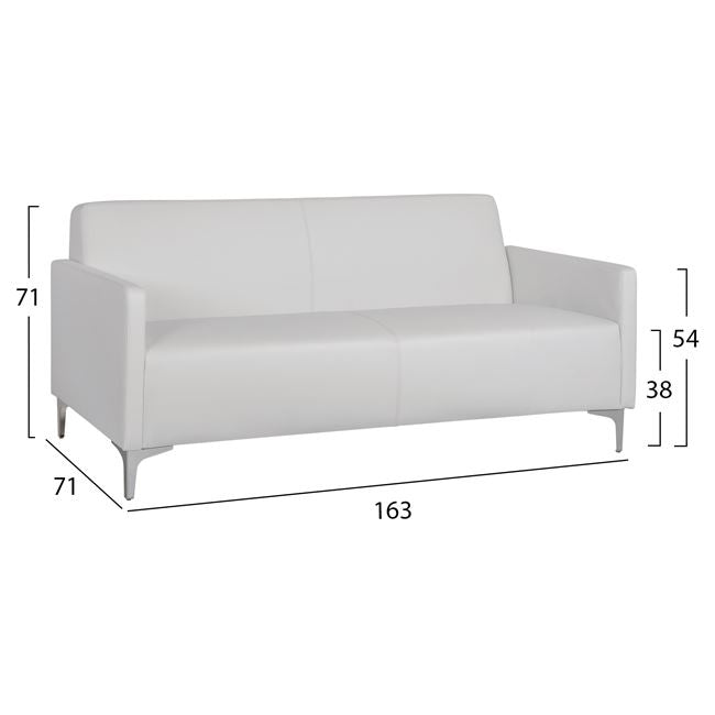 Set 2 Pieces Sofa 3 & 2 Seater Nellie Hm11274.02 White Color