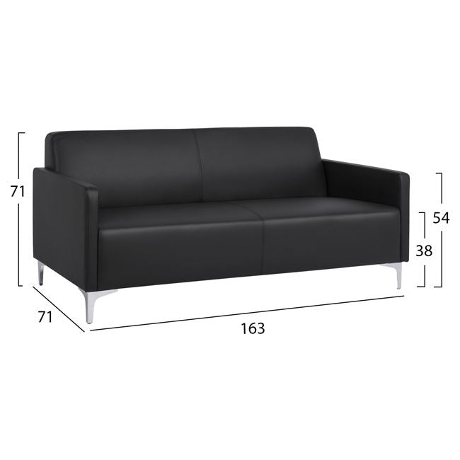 Ser 2 Pieces Sofa 3 & 2 Seater Nellie Hm11274.01 Black Color