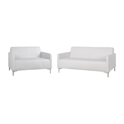 Set 2 Pieces Sofa 3 & 2 Seater Nellie Hm11274.02 White Color