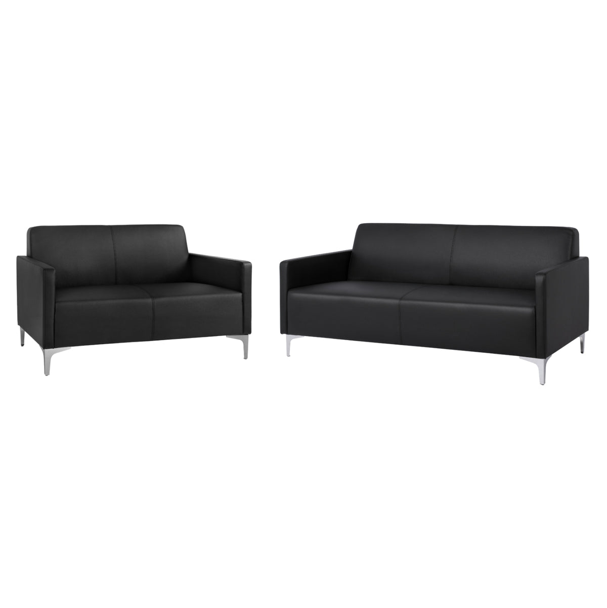 Ser 2 Pieces Sofa 3 & 2 Seater Nellie Hm11274.01 Black Color