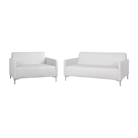 Set 2 Pieces Sofa 3 & 2 Seater Nellie Hm11274.02 White Color