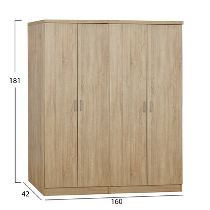 Set 2 Pieces Wardrobe 4 Leaf Sonama 160x42x181 Hm11352.02