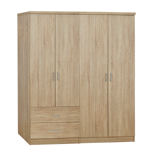 Set 2 Pieces Wardrobe 4 Leaf Sonama 160x42x181 Hm11351.02