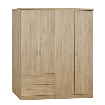 Set 2 Pieces Wardrobe 4 Leaf Sonama 160x42x181 Hm11351.02