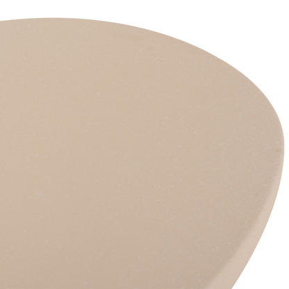 Set 2pcs Coffee Tables Iffans Hm10733.02 Fiber Cement In Beige--black Metallic Legs