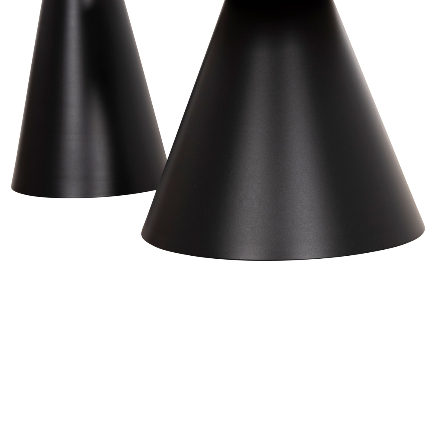 Set 2 Coffee Tables Ridge(x) Hm18307.02 Sintered Stone Tops--black Bases Φ50cm & Φ70cm