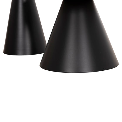 Set 2 Coffee Tables Ridge(x) Hm18307.02 Sintered Stone Tops--black Bases Φ50cm & Φ70cm