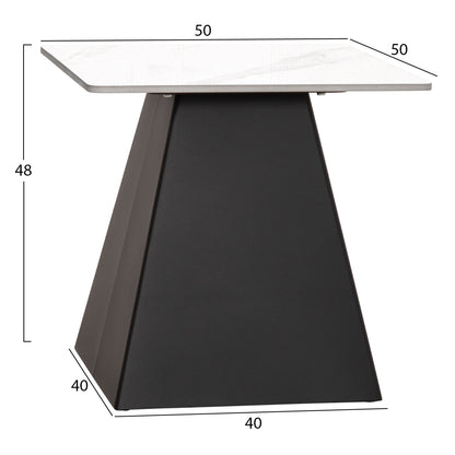 Set 2 Coffee Tables Quber(x) Hm18311.02 Sintered Stone Square--black Bases