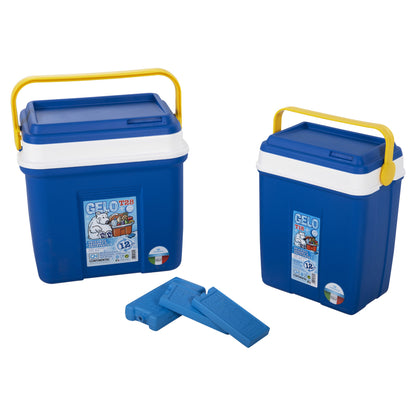 Isothermal Coolers 2pcs Set Breezers Hm12167 24lt+12lt+3 Ice Blocks- Blue