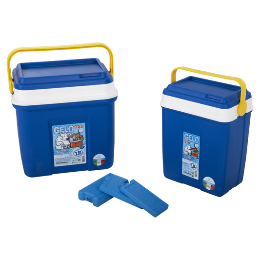 Isothermal Coolers 2pcs Set Breezers Hm12167 24lt+12lt+3 Ice Blocks- Blue