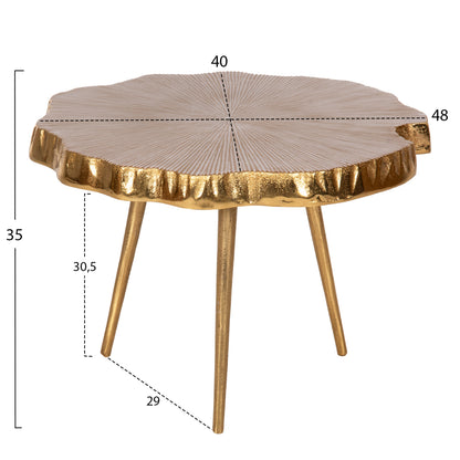 Set 2pcs Coffee Tables Angul Hm10708 Metal In Gold-black-white