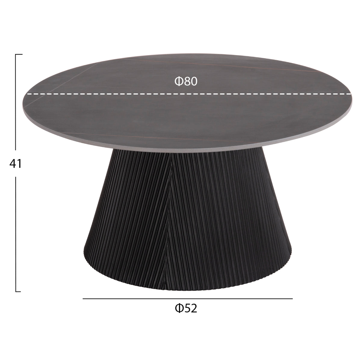 Coffee Tables 2pcs Set Duncan Hm21081 Mdf And Ceramic Top Φ80cm & Φ45cm