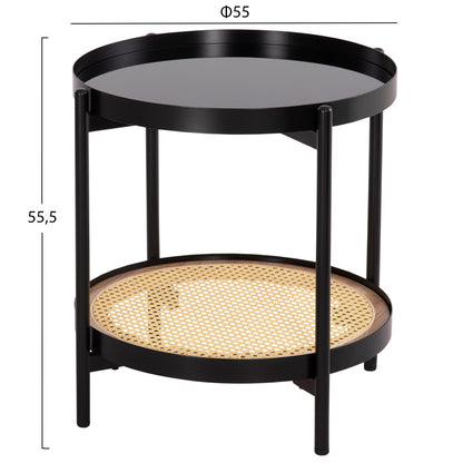 Coffee Tables 2pcs Set Seitz Hm21086 Metal-synthetic Rattan Φ80cm & Φ50cm