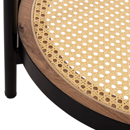 Coffee Tables 2pcs Set Seitz Hm21086 Metal-synthetic Rattan Φ80cm & Φ50cm