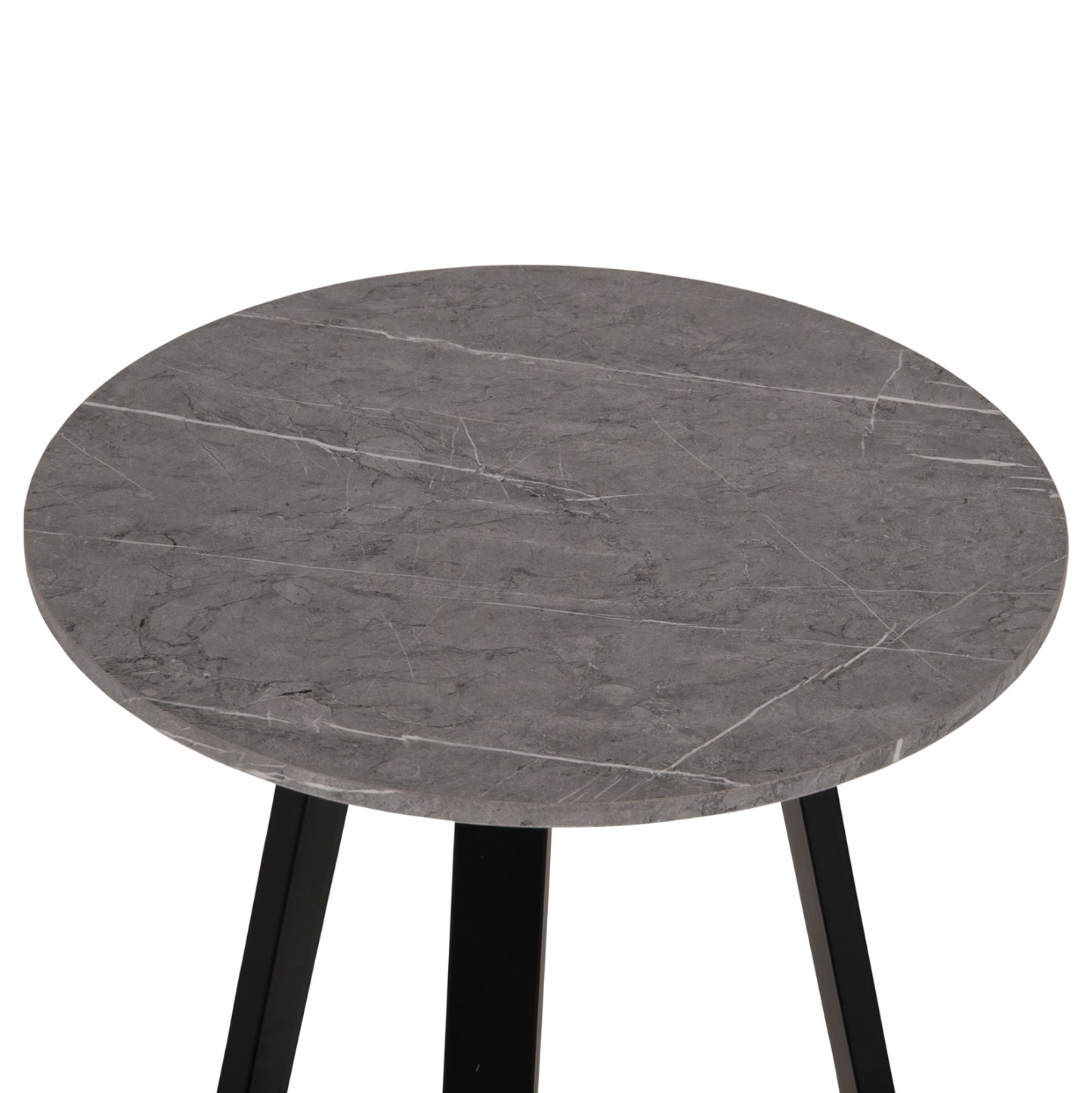 Coffee Tables 2pcs Set Rocket Hm21090.01 Mdf In Grey Marble Color Φ80cm & Φ45cm
