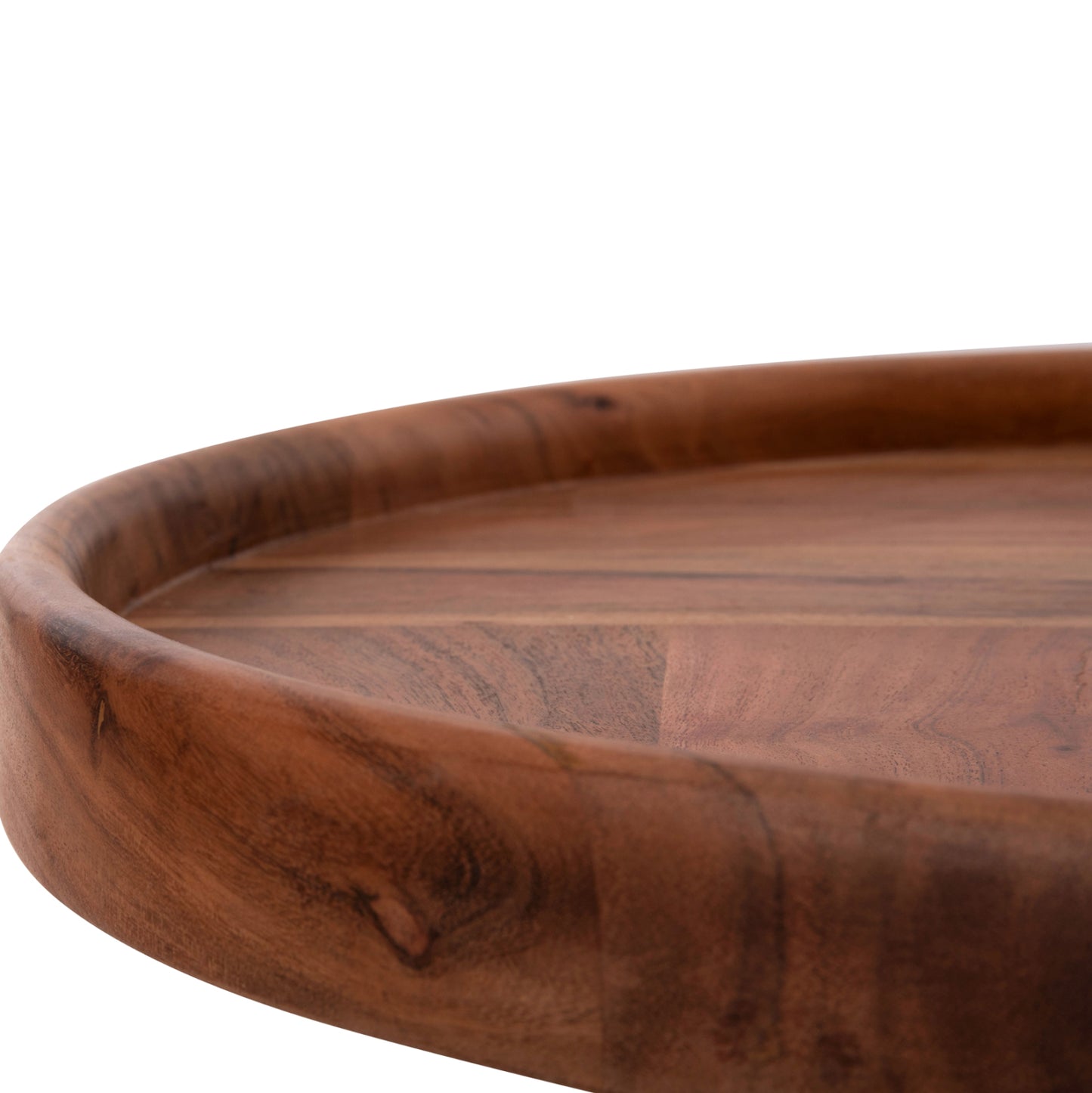 Set 2pcs Coffee Tables Round Rajjeh Hm11943 Solid Acacia Wood In Natural Φ50 & Φ60cm.