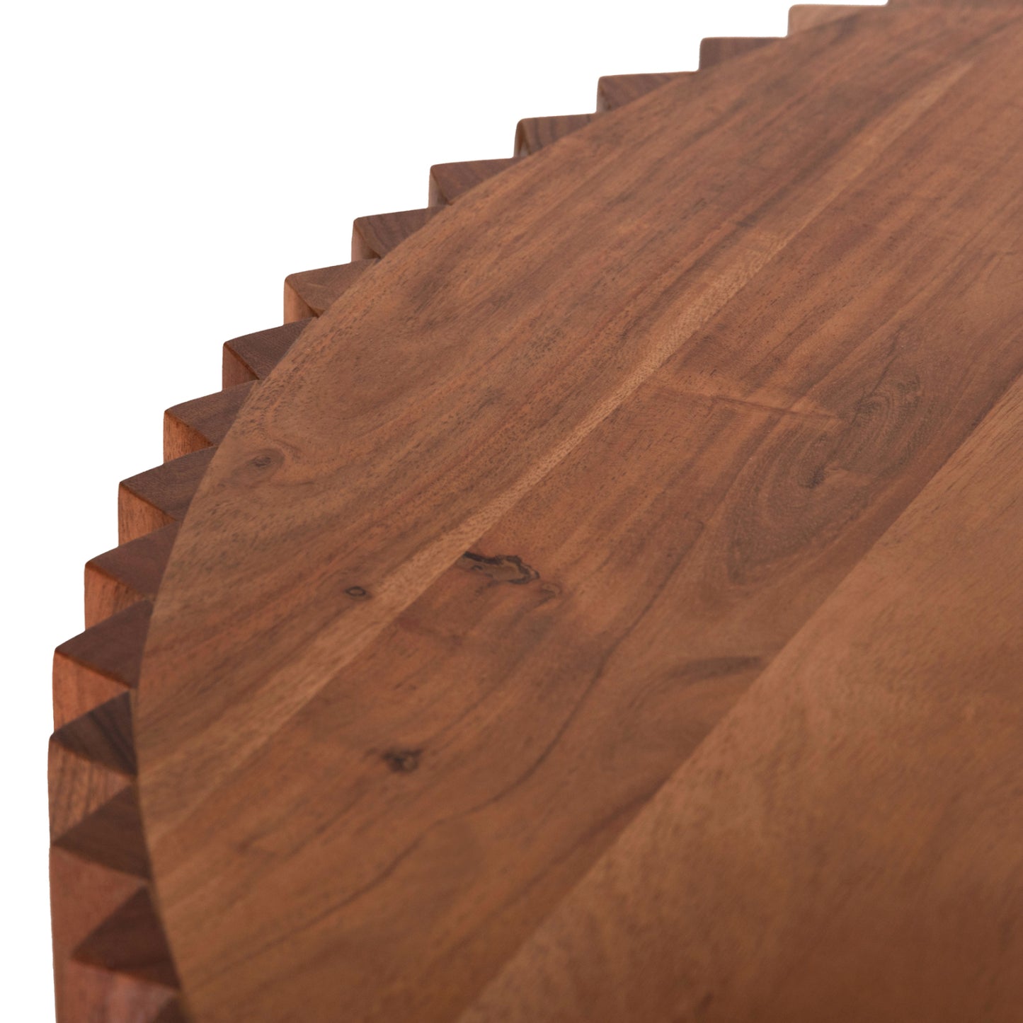 Set 2pcs Coffee Tables Round Sedge Hm11944 Solid Acacia Wood In Natural Φ90 & Φ40cm.