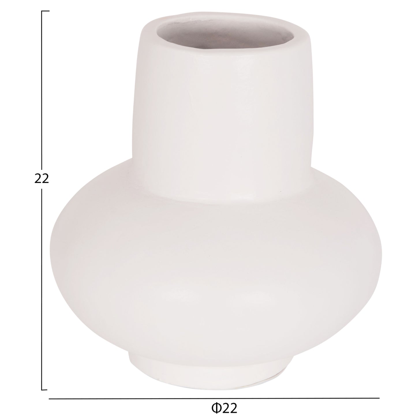 Set Of 3 Table Decorative Vases Lekkan Hm21142.02 Terracotta In White & Black