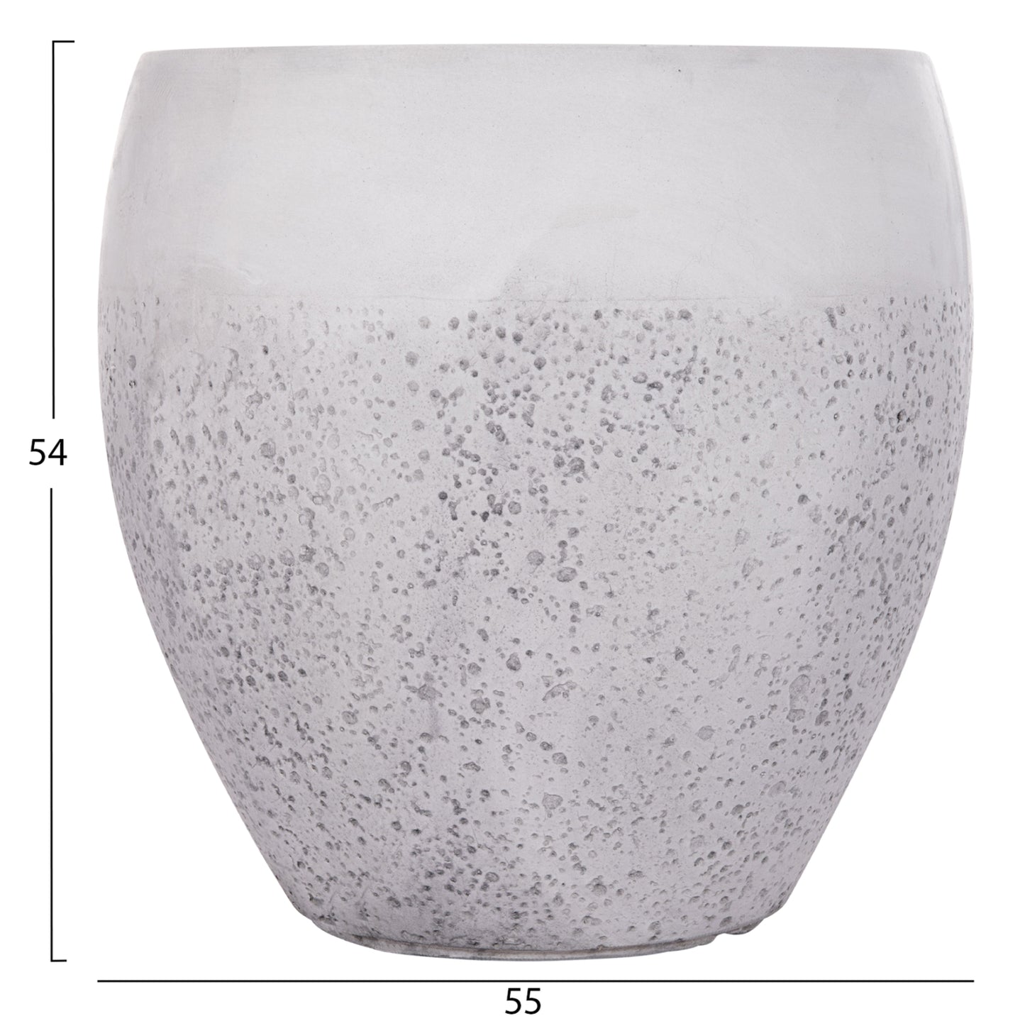 Garden Planters Set 3pcs Series Gardener Hm4718 Fiberclay In White Φ55x54hcm.
