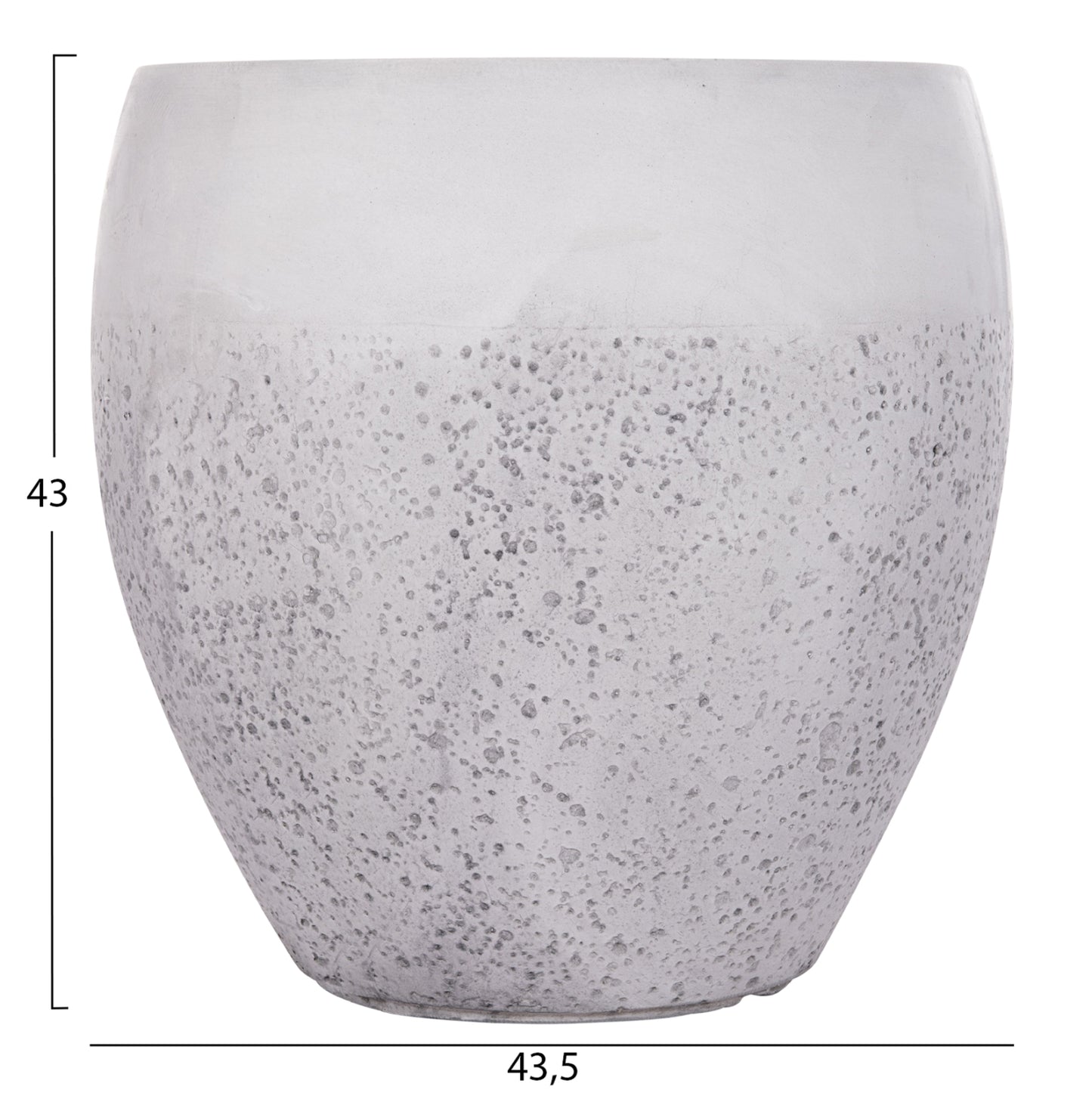 Garden Planters Set 3pcs Series Gardener Hm4718 Fiberclay In White Φ55x54hcm.