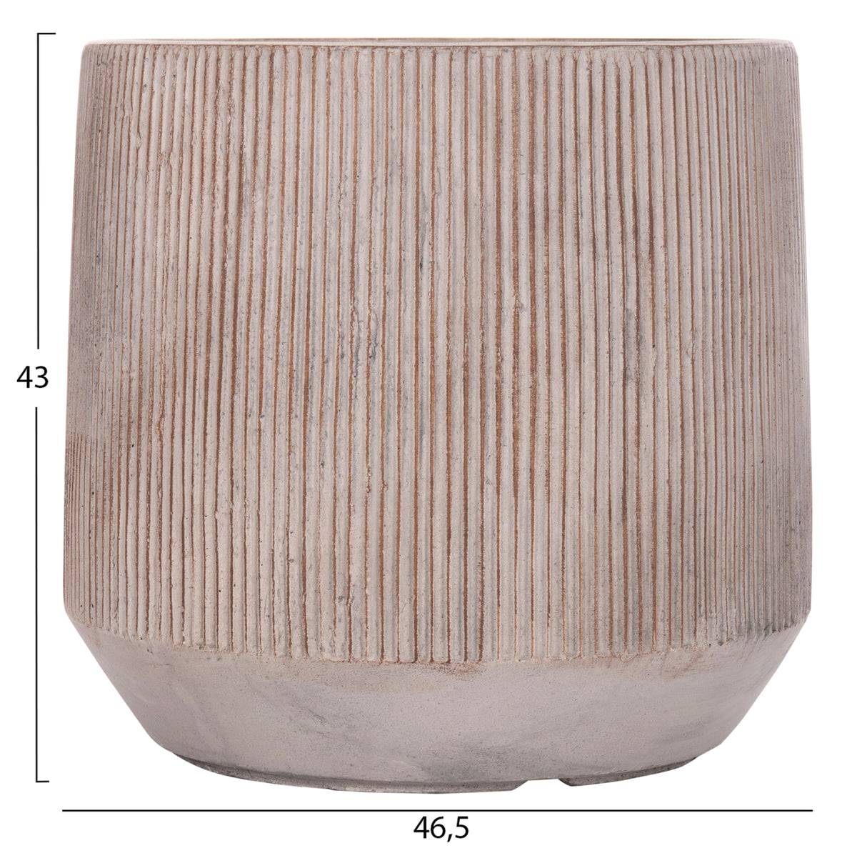 Garden Planters Round Set 3pcs Series Gardener Hm4724 Fiberclay In Light Brown Color Φ55x55hcm.