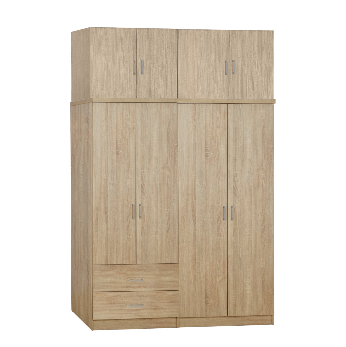 Set 4 Pieces Wardrobe Four-leaf With Loft Sonama 160x42x241 Hm11355.02