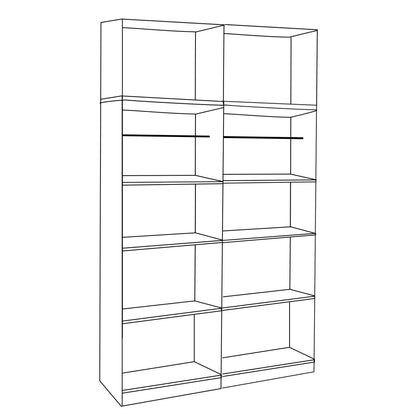 Set 4 Pieces Wardrobe Four Leaf With Loft Sonama 160x42x241 Hm11353.02